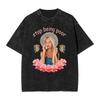 Мужская футболка Paris Hilton Стиранные футболки Харадзюку Прекрати быть бедным Летняя футболка Y2K Классический узор Повседневные топы