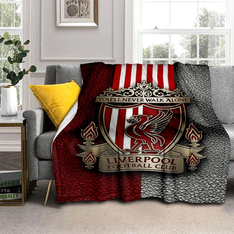 Liverpool Football Club Badge Blanket Sofa Blanket Camping Trip Outdoor Plush Blanket Bedroom Nap Blanket