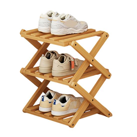Экономящий место деревянный органайзер для обуви, складная полка для обуви, угловая, устойчивая конструкция, большой размер