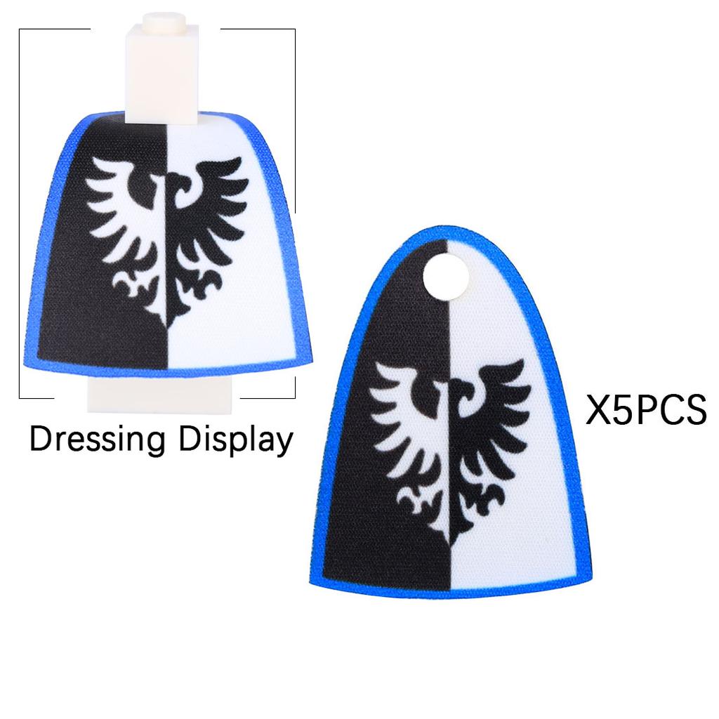 Набор Строительных Блоков MOC Офицерская Накидка Рыцари Льва Средневековье Фигурки Аксессуары Шарф Накидка из Искусственного Меха Блоки Игрушки Подарок Мальчикам