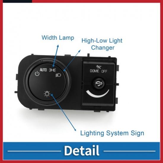 Headlight Lamp Fog Light Control Switch 25858708 for Cadillac Escalade 08-14