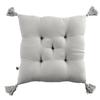 Coussin De Chaise - Gaia - Nuage - 40x40 Cm - Assise Matelassée - 100% Coton
