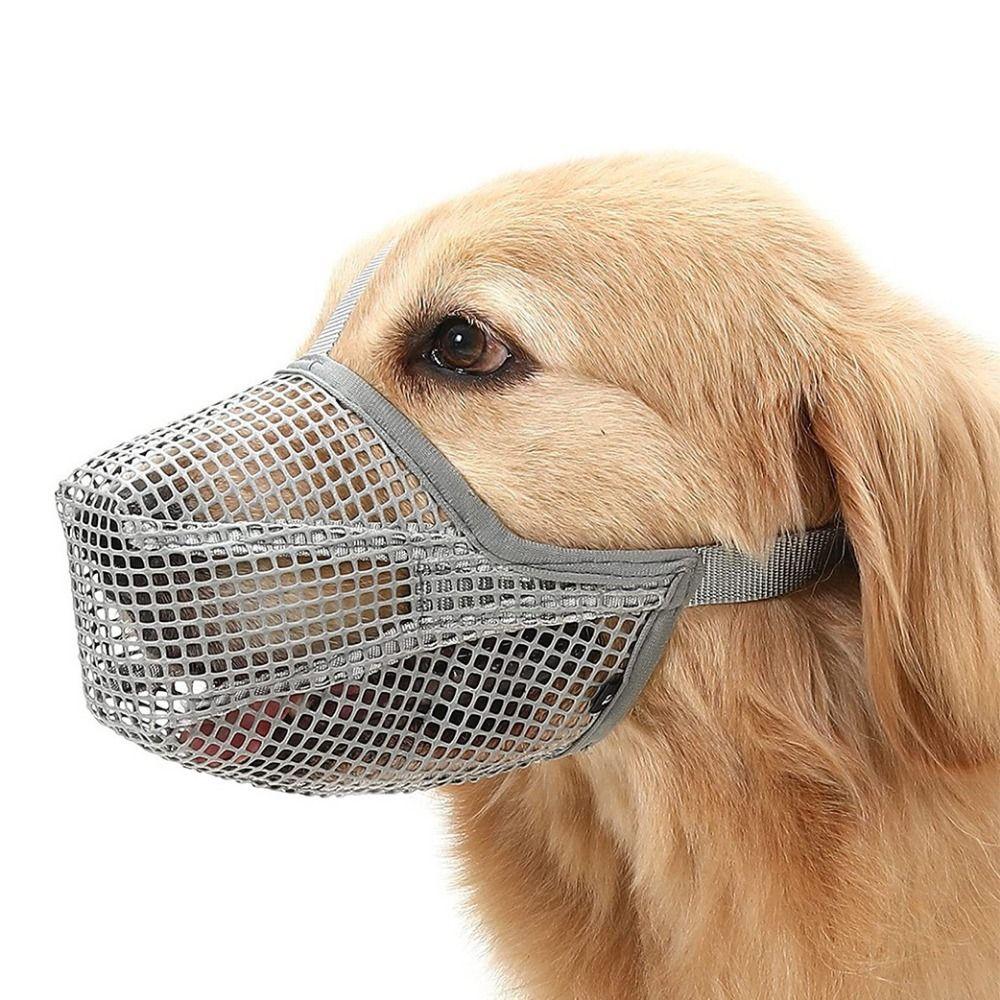 Adjustable Pet Dog Muzzles Breathable Dog Mesh Mouth Mask Dog Mouth Cover for Anti-eating