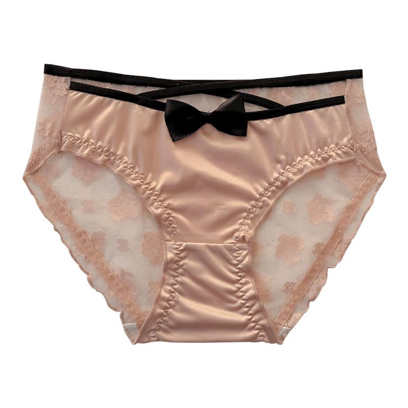 Женские трусики-трусы Pure Wind Sweet Lace Mesh с вышивкой, дышащие, со средней посадкой