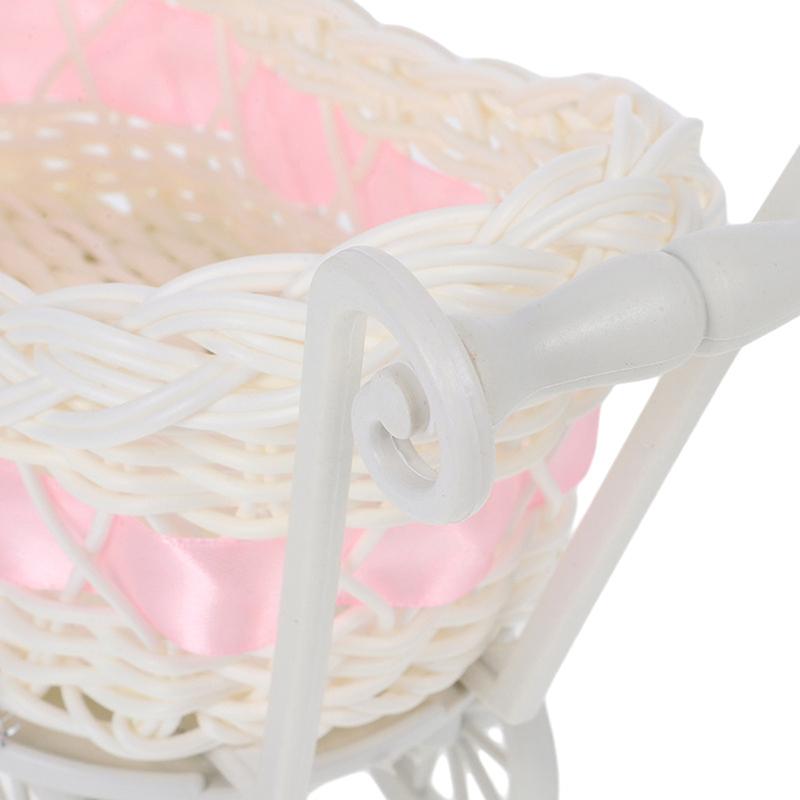 Корзина Детская коляска Коляска Плетеные украшения Мини Милашка Конфеты Плетеная игрушка для хранения Сервировочная игрушка Фрукты