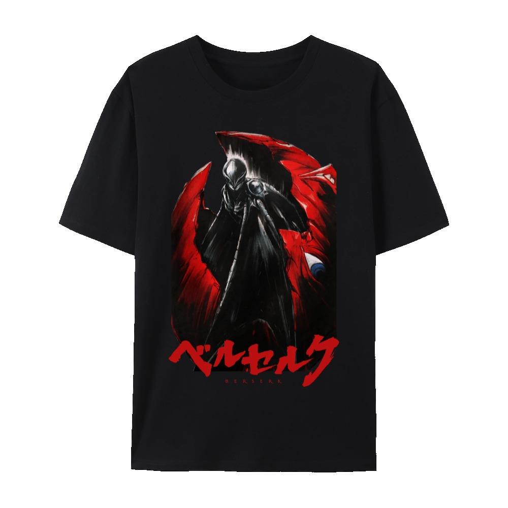 Футболка Berserk Gess & Griffith Graphic Cotton, рубашка-унисекс с коротким рукавом и круглым вырезом в японском стиле