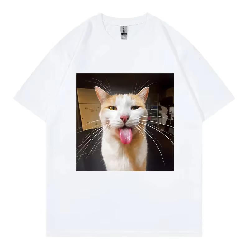 Silly Cat Bleh Funny Meme Graphic T Shirts Unisex Unisex Casual Cotton Short Sleeve Tshirts High Quality Fashion Oversized Tshirt