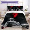 C Ronaldo Pattern Bedding uilt Set uilt Cover Pillowcase Home Decoration Birthday Gift (1 * duvet cover + 2 * pillowcase without core)