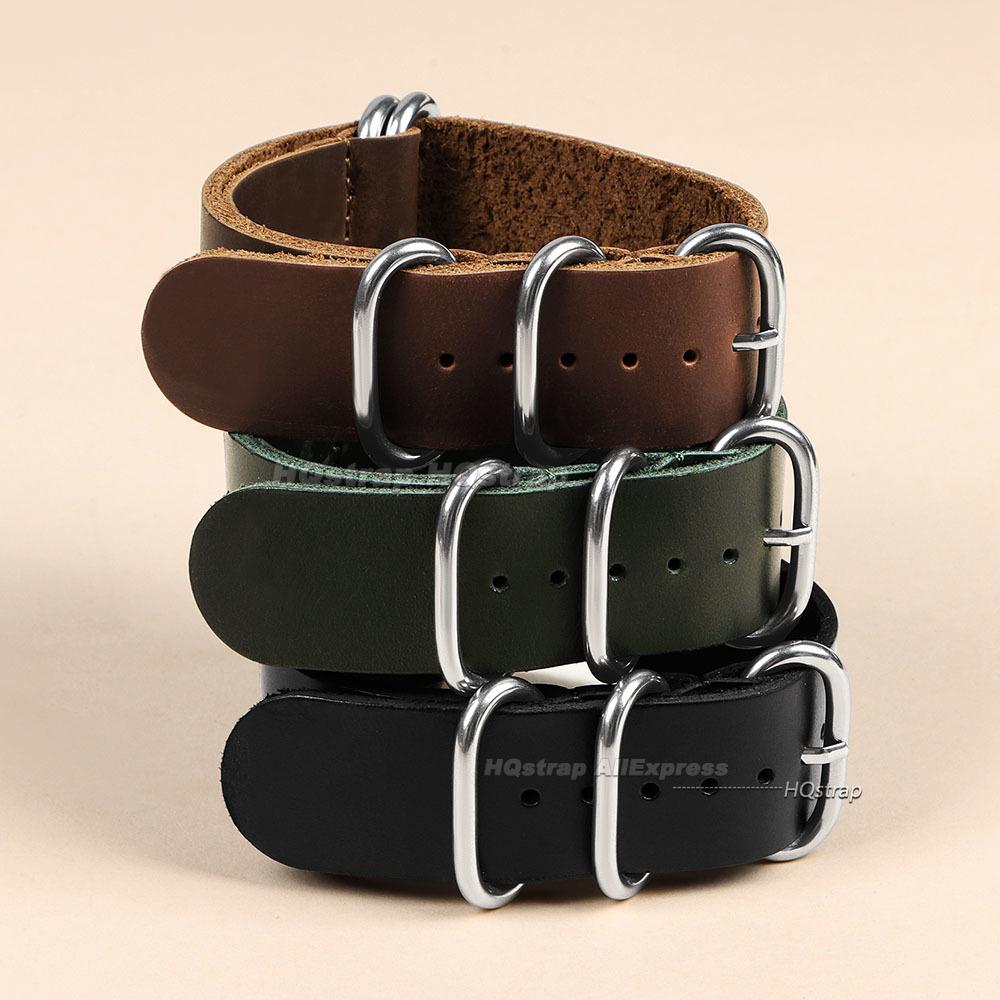 Cowhide Watch Strap 18mm 20mm 22mm for Samsung Watch4/5/6/7 40mm 44mm Classic Soft Leather Bracelet for Xiaomi Watch S3 S4 Band