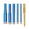6PCS Brazed Dry Drill Bit Wear Resistant Vaccum Brazing Diamond Hole Saw Cutter for Ceramic Tile