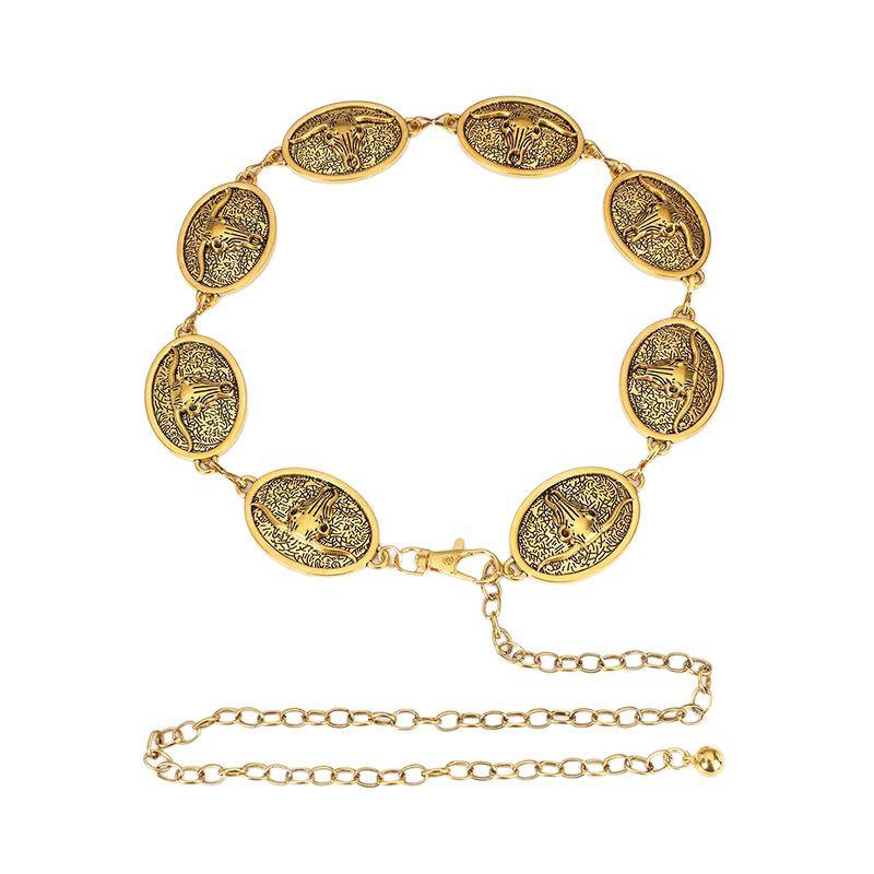 Retro Women's Waist Chain Animal Western Style Versatile Fashion Women's Waist Chain Metal Belt Women's Waist Chain