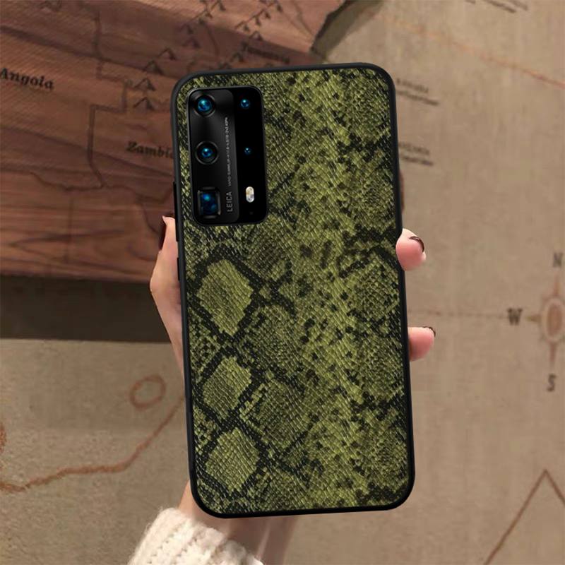 Чехол для телефона с изображением змеиной кожи для Huawei P50 P40 E P30 P20 Pro P10 Lite P Smart Y6 Nova3E Honor10