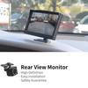 Hippcron 5 Inch Car Monitor TFT LCD 5" HD Digital 16:9 800*480 Screen 2 Way Video Input For Reverse Rear View Camera DVD VCD