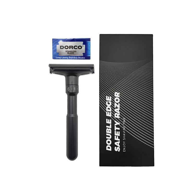 T-Type Men's Vintage Zinc Alloy Safety Razor for Shaving and Hair Removal