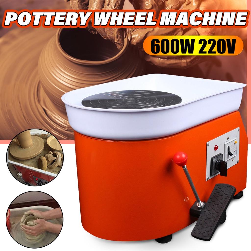 600W 220V 25cm Electric Pottery Wheel Machine Ceramic Shaping Tool with Foot Pedal Control Pottery Art Craft Ceramic Clay Mould