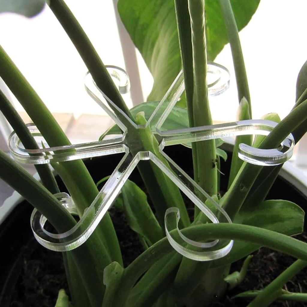 4pcs Plant Stem Support Clips, Flower Stem Gathering Frame For Climbing Plant Stems Support And Vines Grow Upright Fixed Clip