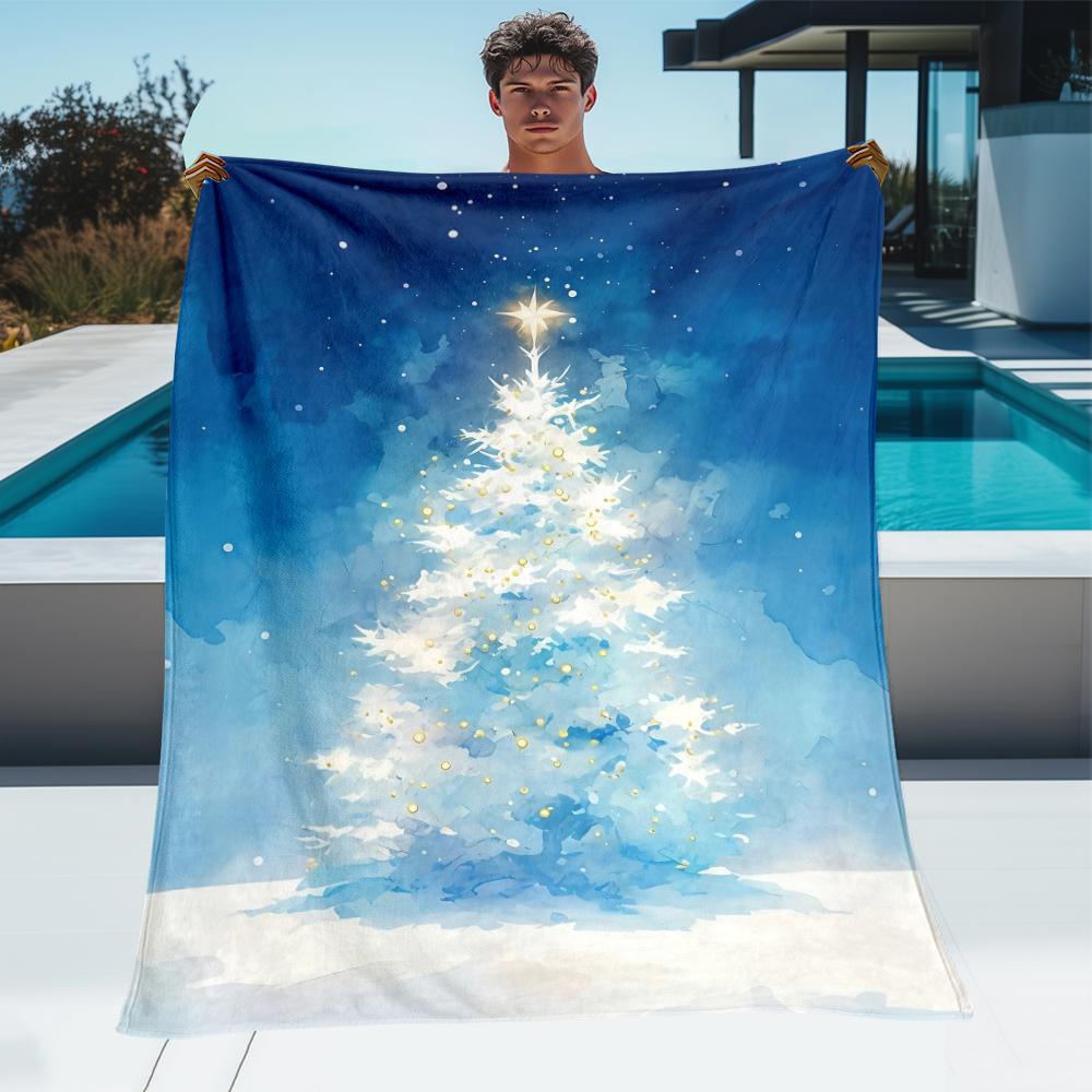 Dreamy Christmas Tree Flannel Blanket,sofa Blanket,office Nap Blanket,camping,picnicking,children's Room,bedroom,living Room