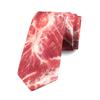 Галстук в стиле унисекс с мясным принтом, мужская забавная рубашка на свадьбу, вечеринку, Хэллоуин