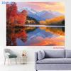 2D plane 1 piece of autumn mountain peak snow summit suitable for parties and outdoor celebration events
