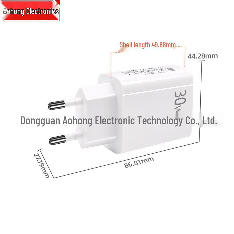 CE Certified PD30W EU Charger for Apple 15 - Fast Charging Mobile Power Adapter