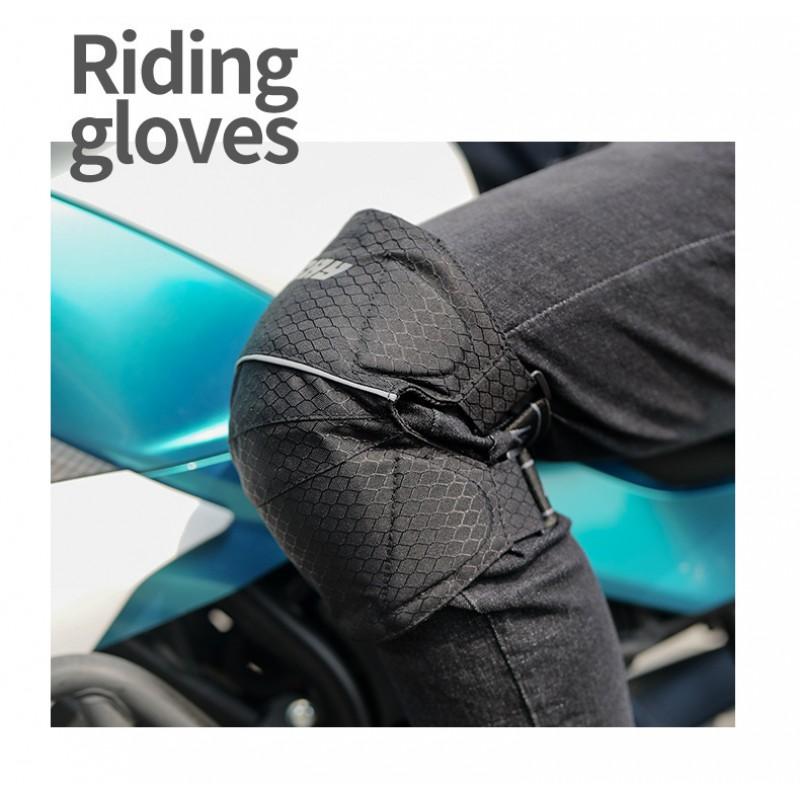 Motorcycle Knee Pads With CE Certified Inner Armor Breathable Anti-Slip Cycling Protective Gear Riders