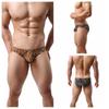Men Sexy Underwear Leopard Printed Briefs Low Rise Breathable Underpants