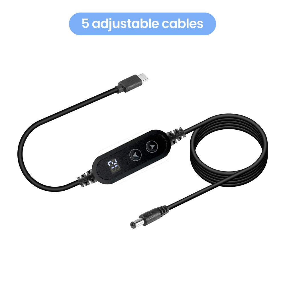 Кабель USB C к DC с функцией Power Boost, Type C на DC, быстрая зарядка 5В/9В/12В/15В/20В, повышающий конвертер, адаптер-кабель для Wi-Fi роутера