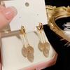 Корейская мода длинные серьги-кисточки с кристаллами в виде листьев для женщин ювелирные изделия трендовые новые роскошные женские серьги-подвески в виде листьев феи
