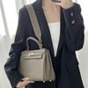 Genuine Leather Women's Bag With Wool Lining New Style Togo Top Layer Cowhide High-end Sense Wide Shoulder Strap Single Shoulder Handbag