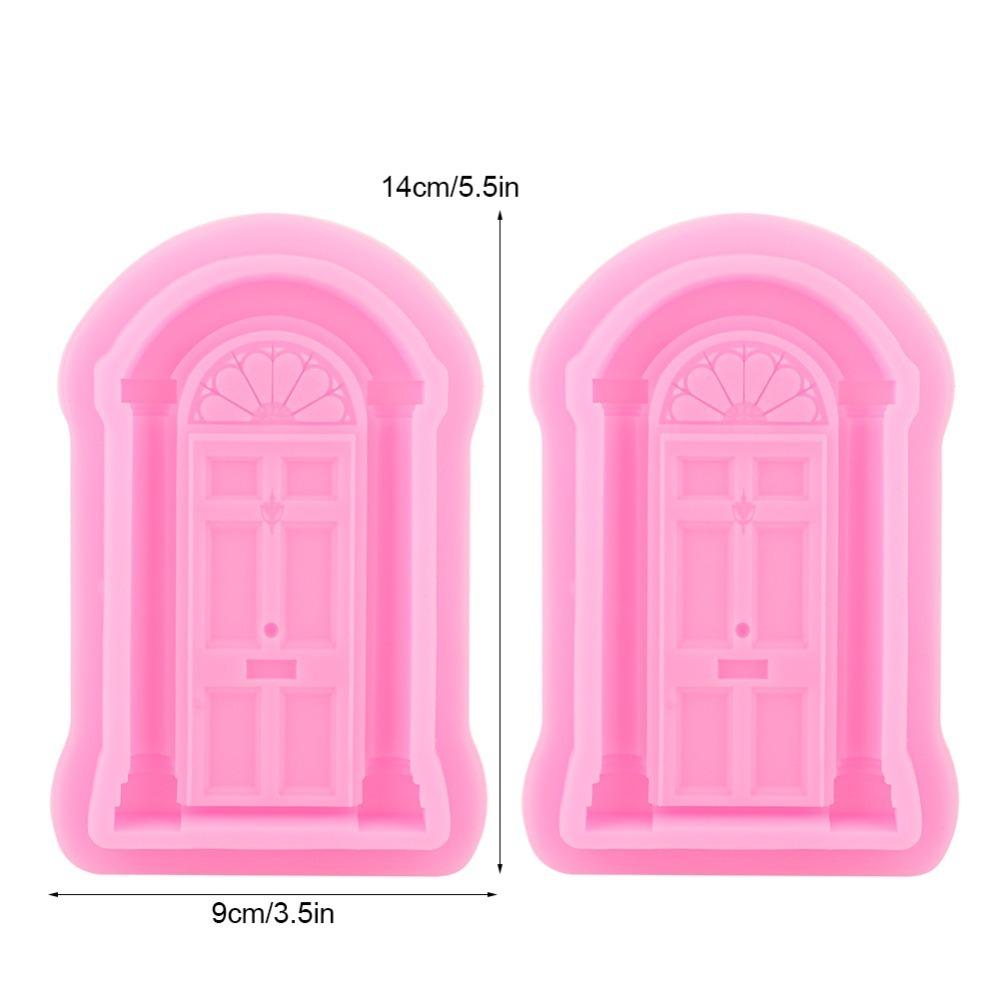 2PACK Raised Relief Silicone Mold Food Grade Silicone Fondant Mold Door Window Mold  Fondant Craft