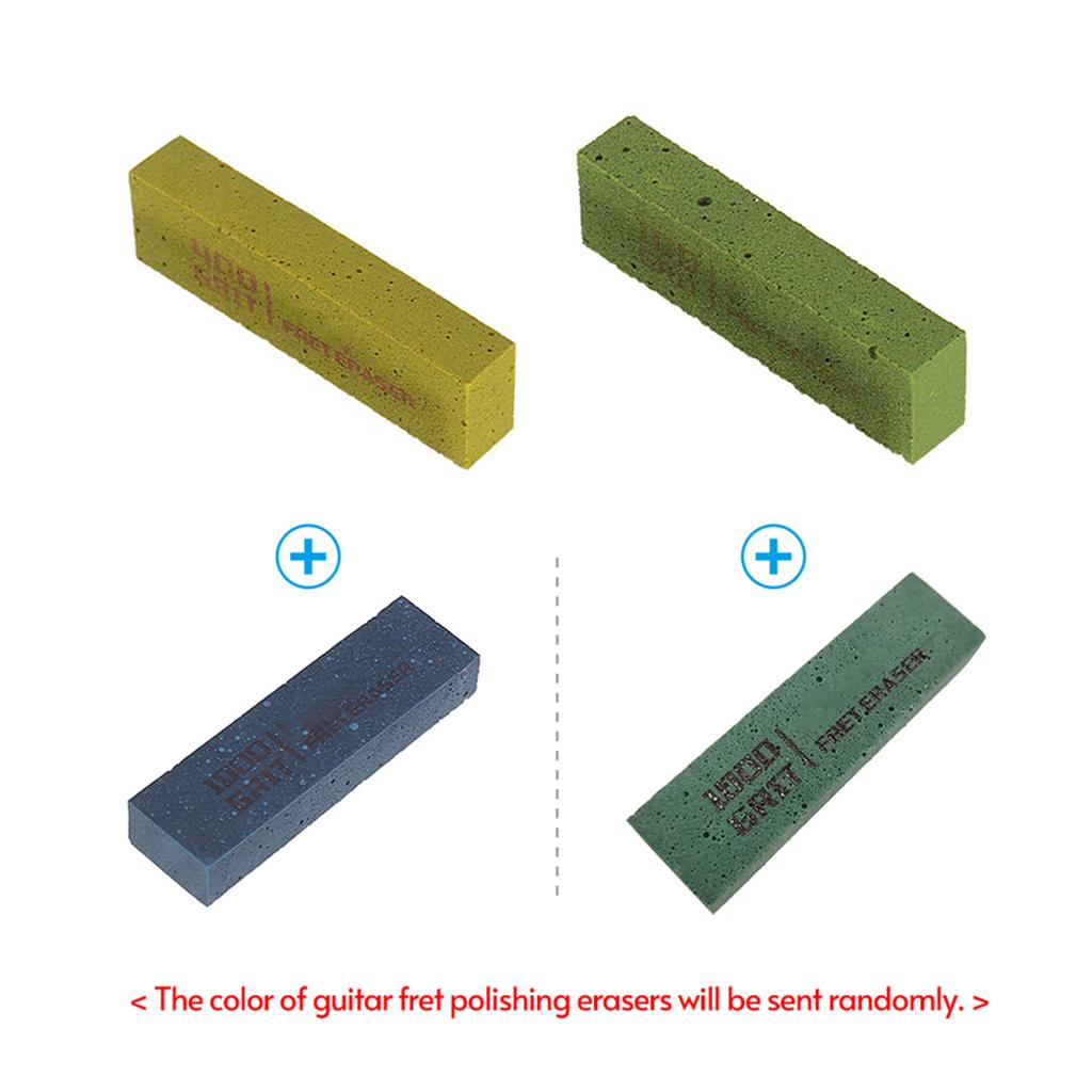Guitar Fret Polishing Erasers Abraisive Rubber blocks for Polishing Fret Wire 180 Grit & 400 Grit &1000 Grit Set of
