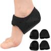 Heel Thin Heel for Standing Shock Unisex Black Supporter, Cushion, Work, Absorption, Anti-slip, (2 Pairs, (plain), L)