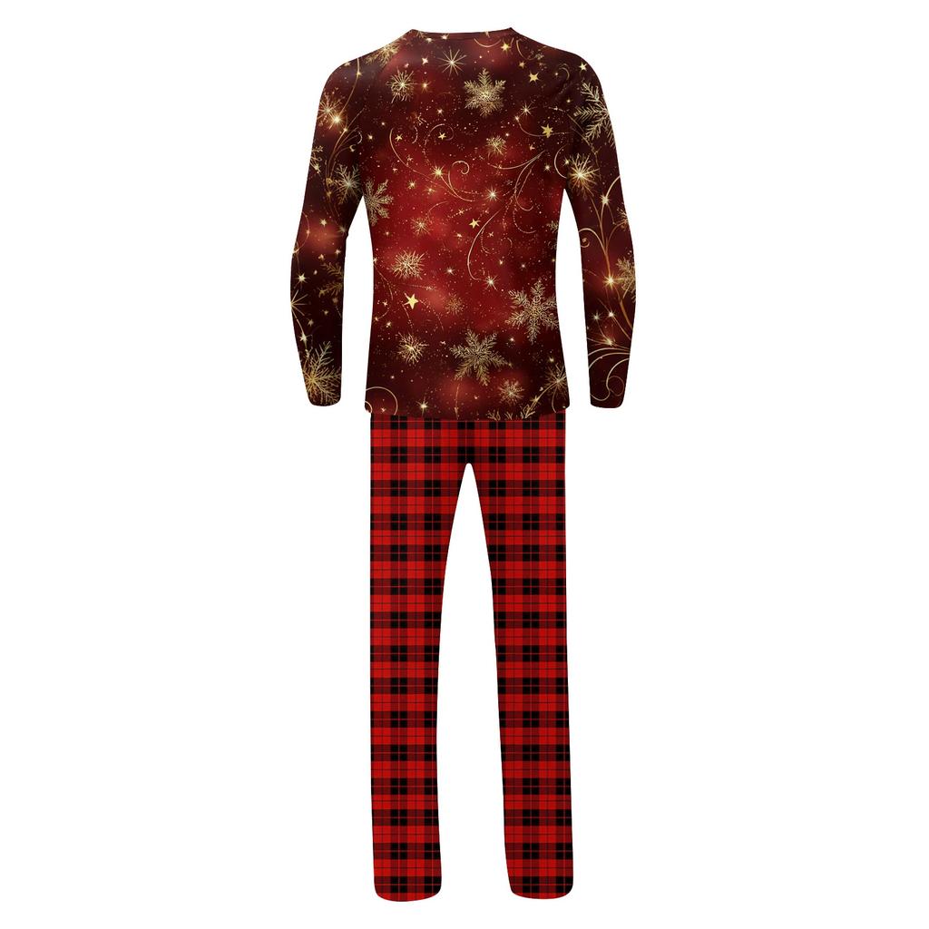 Christmas Prints Family Matching Long Sleeve Tops+Pants Set Family Matching Sets