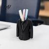 Stylish Desk Accessory 3D Printed Suit-Shaped Pen Holder Creative Business Organizer for Pencils Markers Scissors Matte High-quality Holder