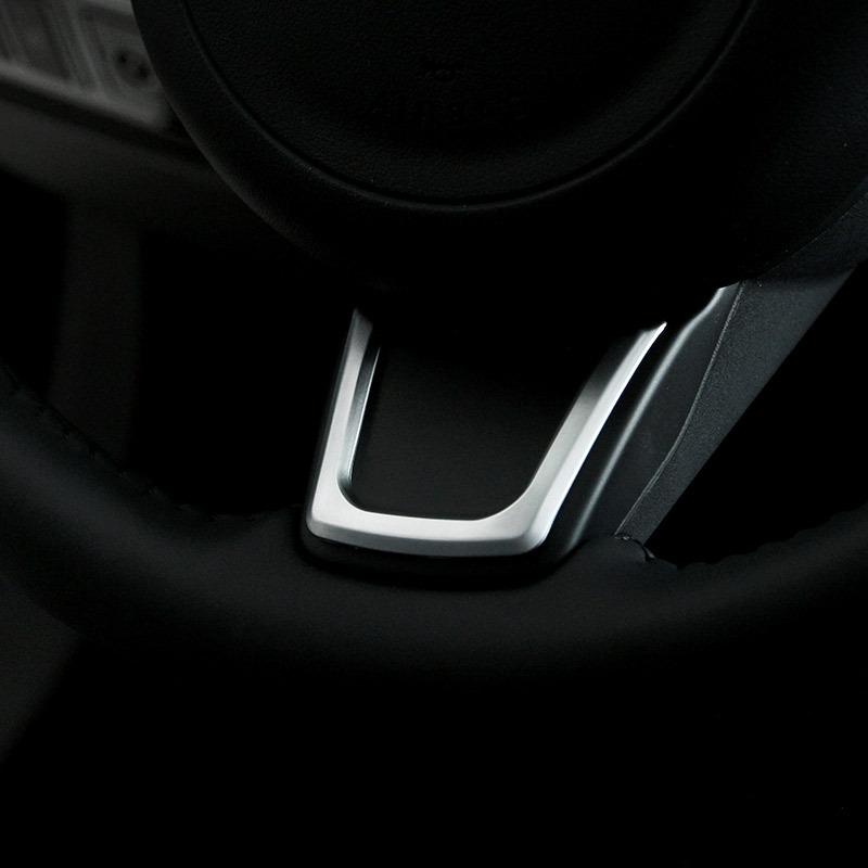 Carbon Fiber Chrome Interior Accessories Steering Wheel Trim Sequ For Jaguar XE XF F-Pace F Pace x761
