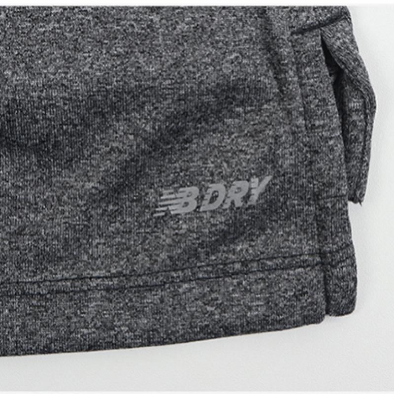 New Balance Женские футболки Heathertech Long Short Sleeve TeeS Темно-серые