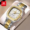 OPK 6044 Quartz Man Watch Steel Strap Waterproof Luminous Auto Date Men's Wristwatches Simple Fashion Watches For Men
