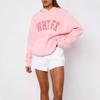 Autumn New Letter Embroidered Texture Hooded Pullover Sweatshirt Loose Retro Casual Top