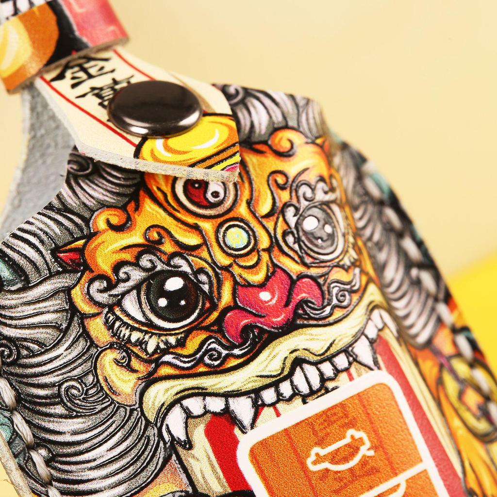 Guochao Ручная работа Натуральная кожа Сумка для ключей для Toyota Индивидуальные подарки