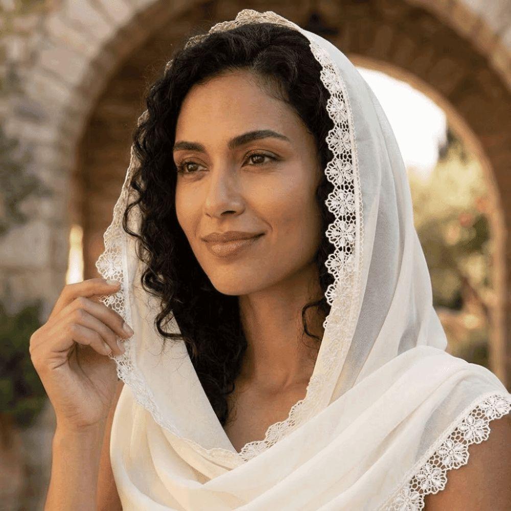 Solid Color Bridal Headscarf Sheer Cathedral Veil Vintage Wedding Hijab  Church Ceremony