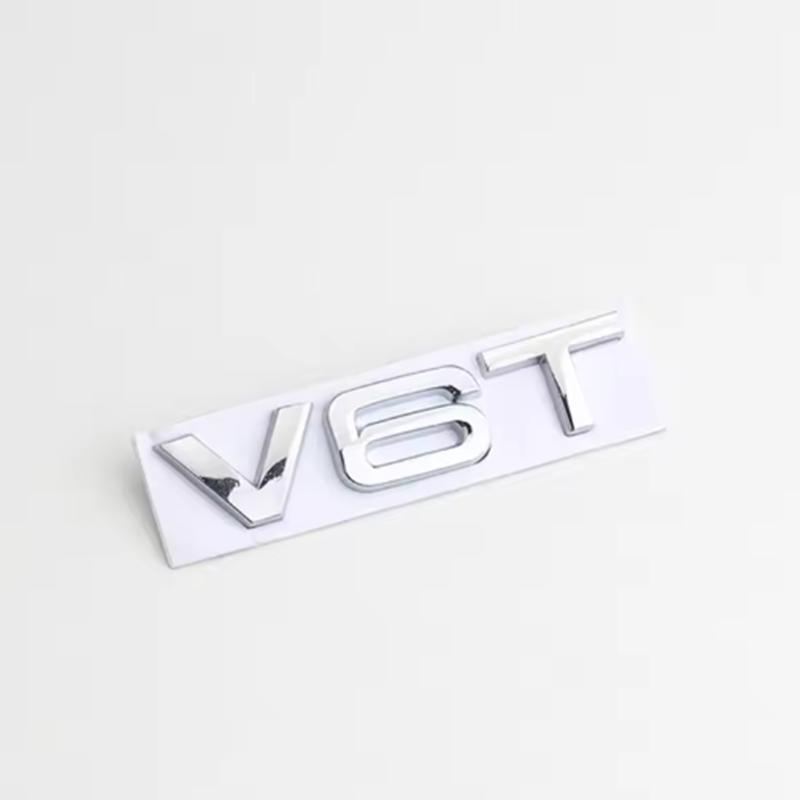 2026 Hot Metal Car Fender Side Emblem V6T V8T Logo For Audi S4 A4 B7 V6T Sticker A6 Golf 4 C7 SQ7 Q8 R8 S8 RS8 V8T Badge Accessories