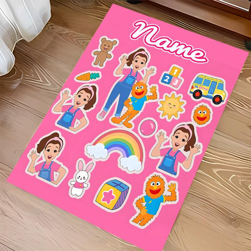 Custom personalization Ms. Rachel Print Area Rug - Soft, Washable Non-Slip Indoor Mat,Living Room,Home&Office Decorative Rug