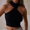 Women's Summer Hanging Neck Twisted Knit Casual Vest Top