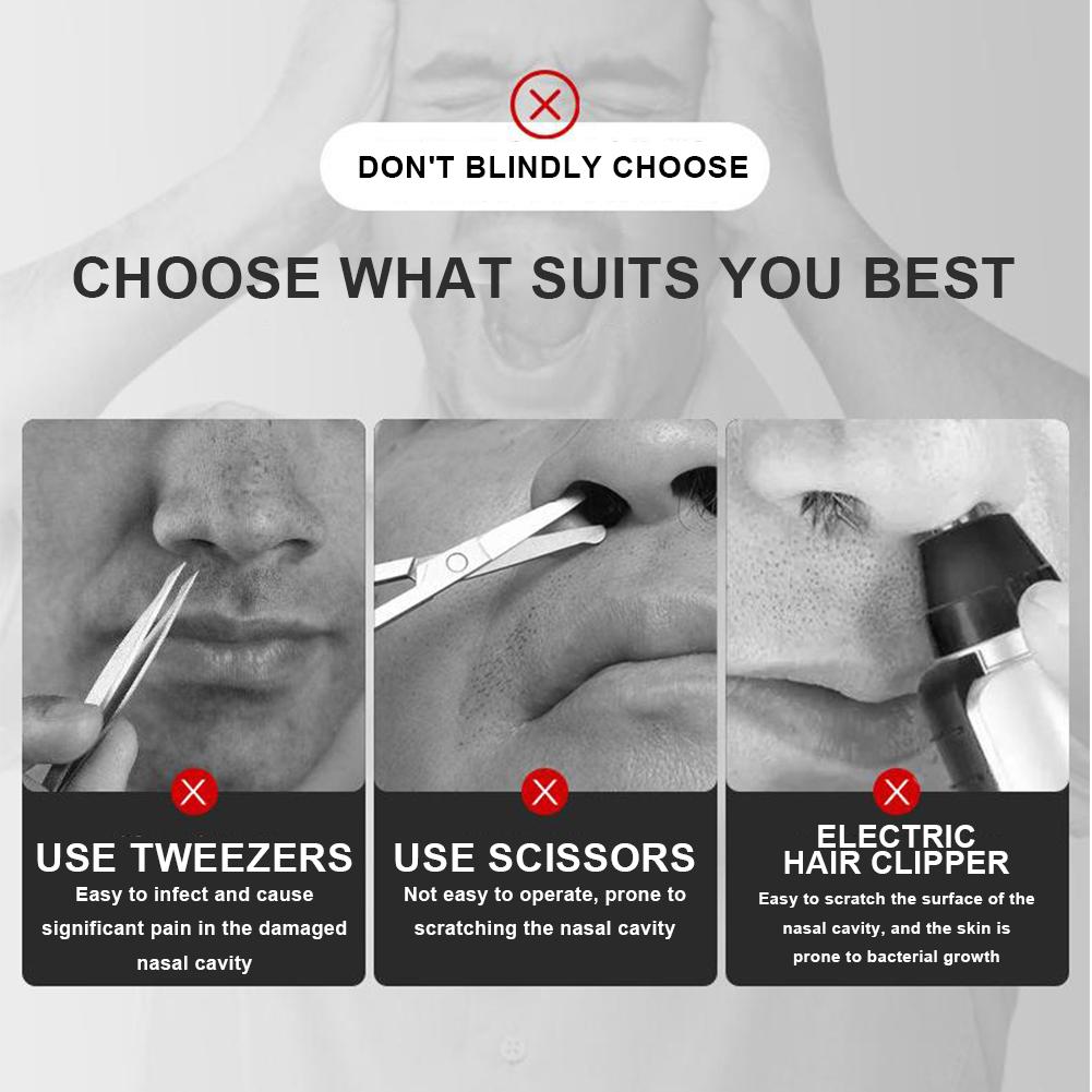 4 шт./набор 2-в-1 Нож для волос в носу Вращающийся на 360 градусов триммер для волос в носу/ушах Двустороннее лезвие Триммер для волос Удаление волос