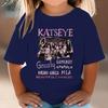Youth Girl Streetwear Hot Katseye Print T Shirt Kids Summer Clothes Girls Short Sleeve T-Shirt Children's Fashion Tops