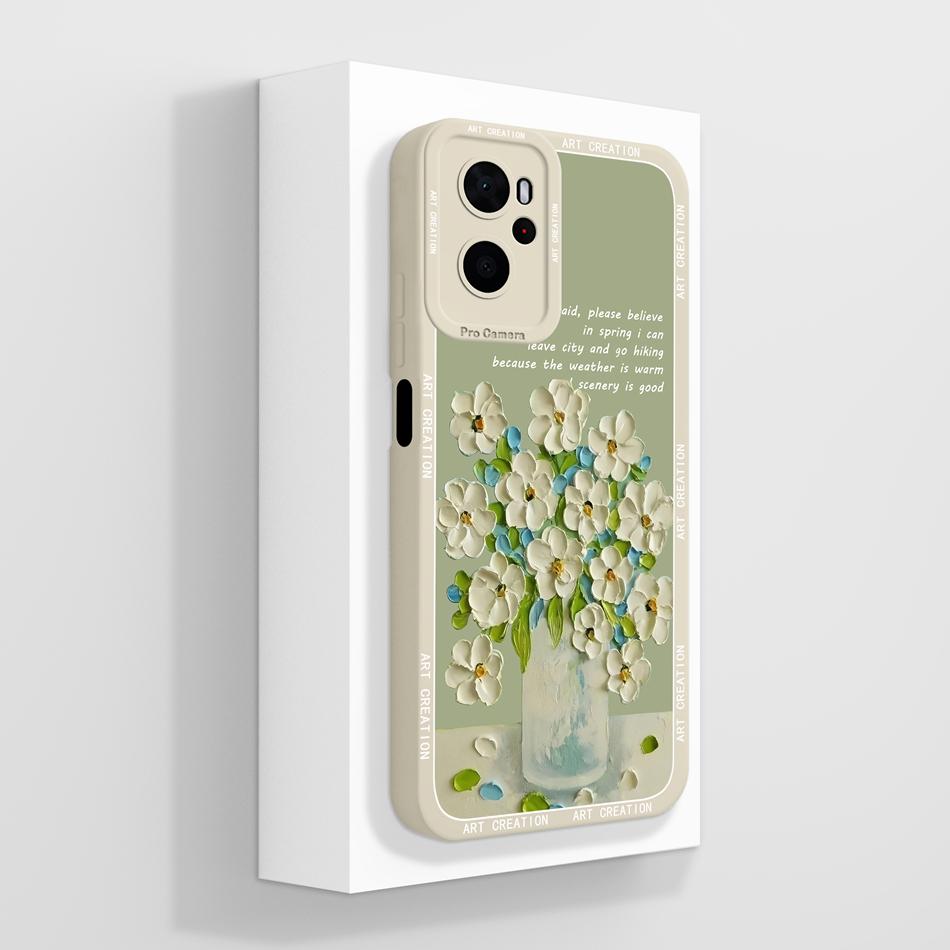 For Oppo Realme 9i Phone Case Aesthetic Style Back Cover For Realme9i 4G 5G Soft Liquid Silicone Full Protection Bumper Funda