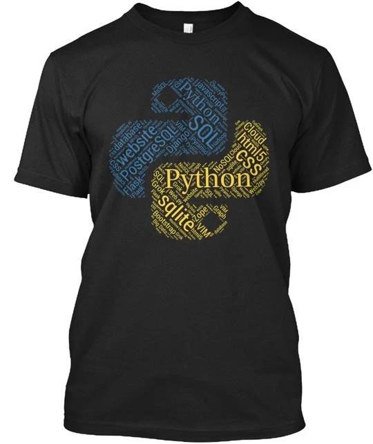 Футболка для Python-программиста и разработчика Сделано в США Размеры от S до 5XL