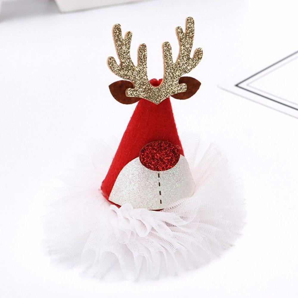 Snowflake Christmas Hat Hairpin Korean Style Headwear Kids Hair Accessories Christmas Hair Clip