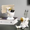 Resin Astronaut Sculpture Pen Holder Pencil Organizer Cosmetic Brush Holder Decorative Pen Box Makeup Brush Pot