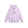 Li Ning Sports Lifestyle Series Hooded Drawstring Loose Drop Shoulder Pullover Long Sleeve Sweatshirt Women Sweatshirt Light-Mist-Purple AWDU032-6